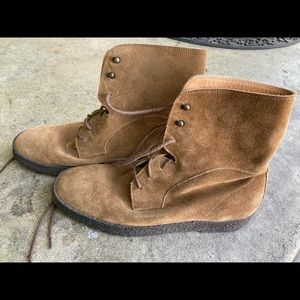 Salvatore Ferragamo suede 6 eyelet boots